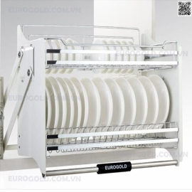 Giá Nâng Hạ Chén Đĩa Inox bóng mạ crom Eurogold EUI190
