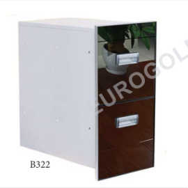 THÙNG GẠO MẶT GƯƠNG 2 TẦNG EUROGOLD GB322B
