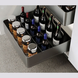 Tủ đồ khô 1 tầng ngăn kéo độc lập màu ghi thành thấp  EKL25160 – Eurogold