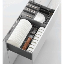 Giá bát đĩa hộp nhôm cao cấp màu ghi đậm EMG7590– Eurogold