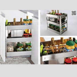 Giá dao thớt chai lọ inox hộp EUB5540– Eurogold