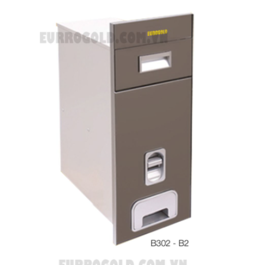 THÙNG GẠO MẶT GƯƠNG NÚT NHẤN EUROGOLD GB300S