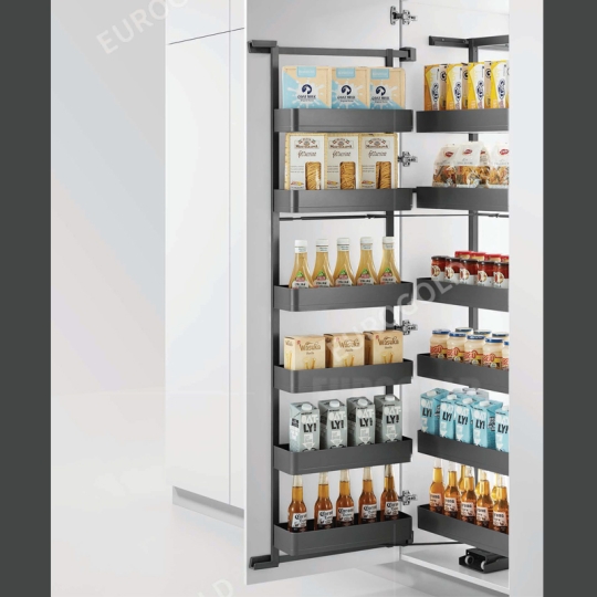 Tủ đồ khô 6 tầng cánh mở màu ghi cao cấp EUM6L450G– Eurogold