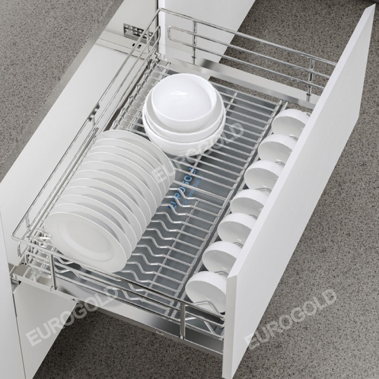 Giá xoong nồi, bát đĩa đa năng inox 304 nan Oval EPO7375VX–Eurogold