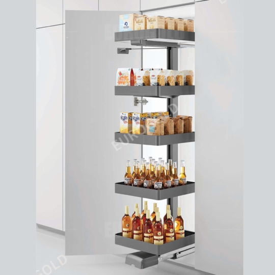 Tủ kho 5 tầng âm tủ nhôm cao cấp màu ghi EUM5045G-Eurogold