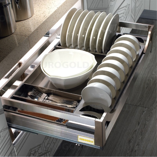 Giá bát đĩa inox hộp Eurogold EU133.900