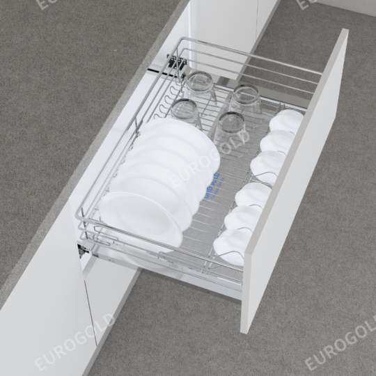 Giá xoong nồi, bát đĩa inox 304 nan tròn EG30470 – Eurogold